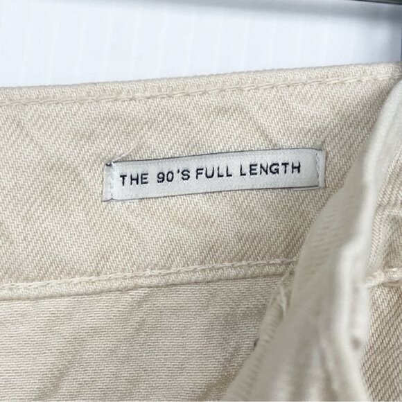 Zara The 90s Full Length ivory Jeans 10 - Picture 4 of 5